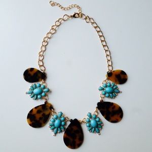 1 LEFT! Turquoise Tortoise Statement Necklace