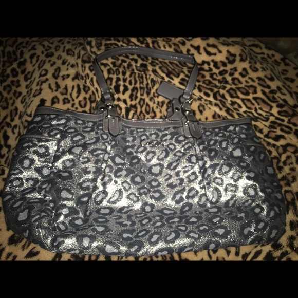 Leopard coach purse