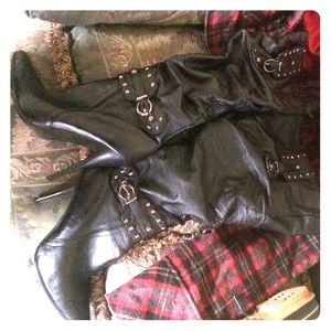 Black high boots