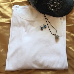 Long sleeve cotton white shirt