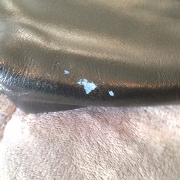 Vintage black genuine leather clutch. - Picture 3 of 3