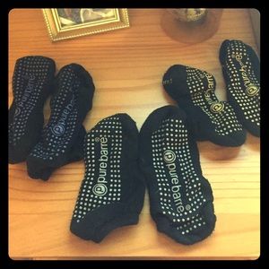 3 pairs of pure barre socks! Size small