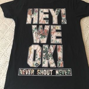 Never shout never Christopher drew hey we ok! Tee