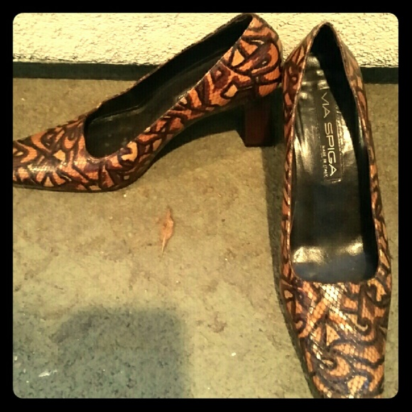 Unique Italian leather heels - Picture 1 of 1