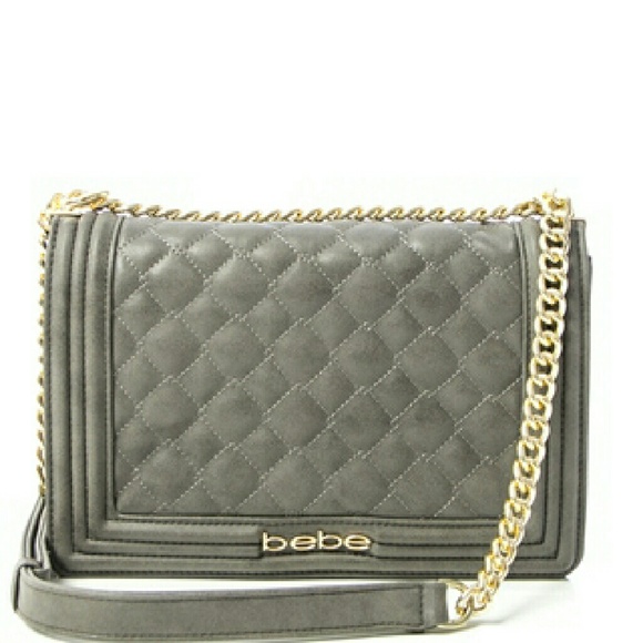 NWT Authentic Bebe Lucy Slate Bag