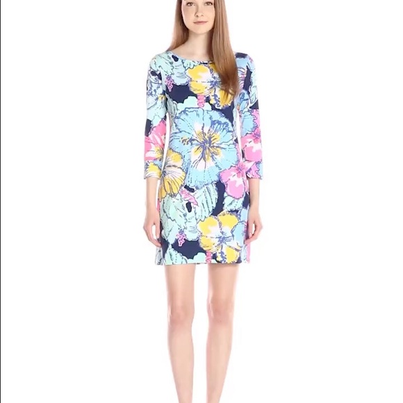 Lilly Pulitzer Marlowe Dress- Bright Navy Pop Up