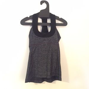 Lululemon Black and Grey Racer Back Tank