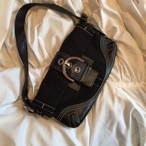 Black Coach pocketbook with matching change purse