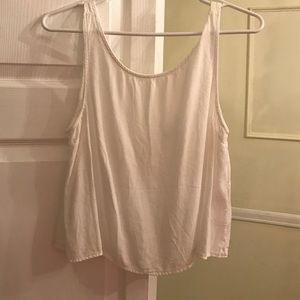 White backless tank