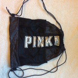 Black VS PINK drawstring bag