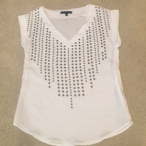 Lucca Couture White Studded Top