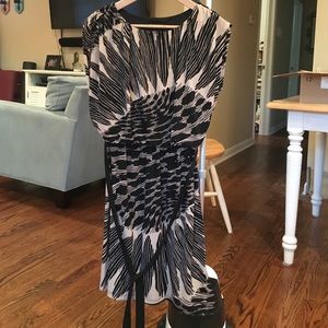 Black print dress