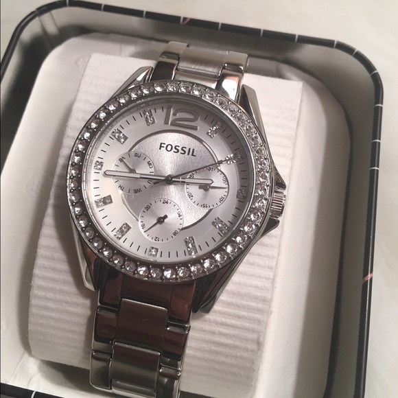 Silver Fossil Watch main image 4
