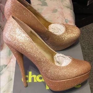 Gold Glitter Pumps