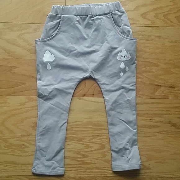 SALE***Gray Rain Drops Harem Pants   :) - Picture 3 of 4