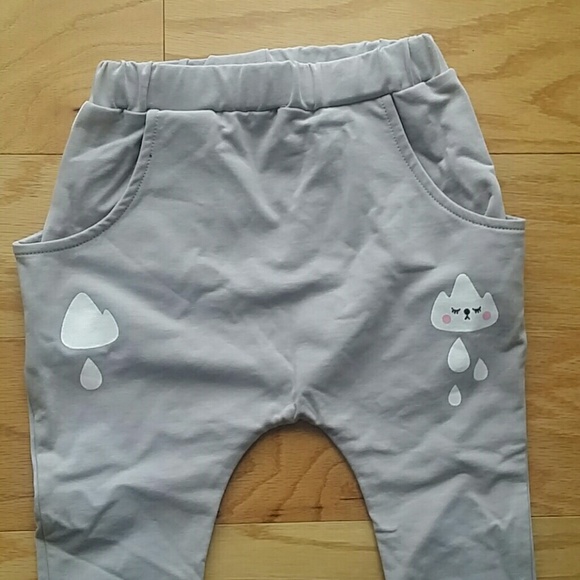 SALE***Gray Rain Drops Harem Pants   :) - Picture 4 of 4