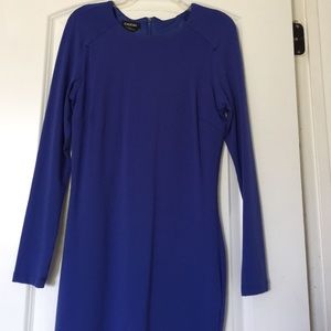 Blue Long Sleeve Bebe Dress