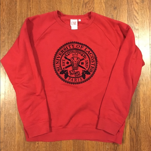 lacoste live crew neck sweatshirt