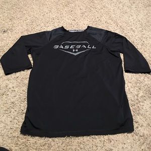 Under Armour Heat Gear Boy's 3/4 Sleeve Shirt