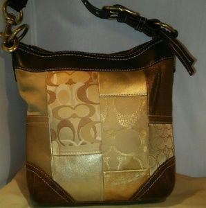 Beautiful Coach Patch Work Crossbody Purse.