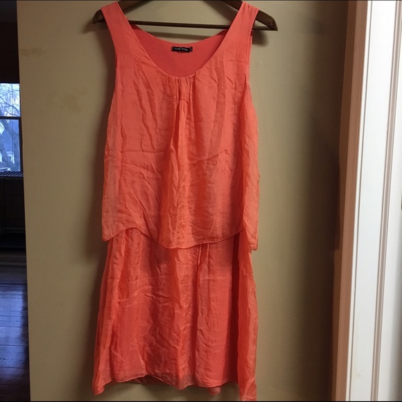 Orange Italian made chiffon dress