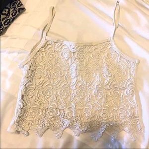 Crochet lace crop top