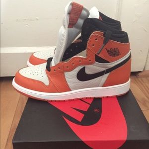 Black and Orange Retro Jordan 1s