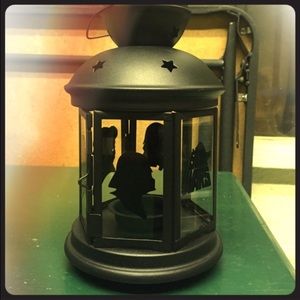 Holding Star Wars lantern