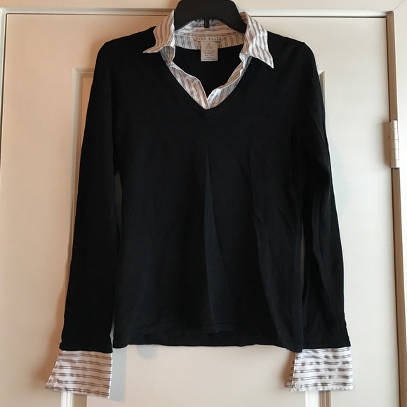 Sweater with Collared Shirt