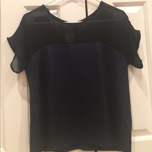 Black/Royal Blue Top