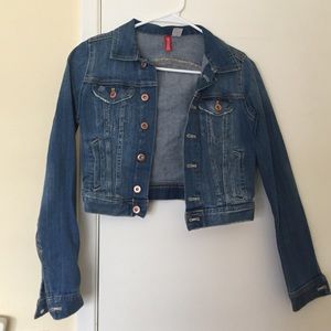 H&M Divided cropped denim jacket, size 4