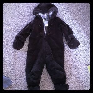 Boy/girl winter suit with clip on gloves and socks