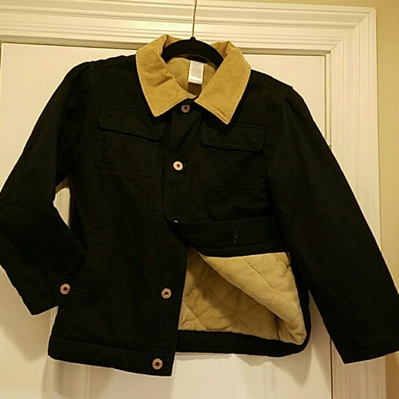 NWOT, Navy fleece lined with tan corduroy collar, no tags