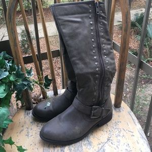 Gray riding boots Madden Girl size 8