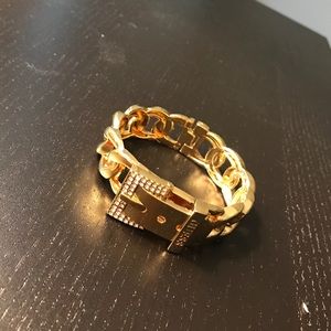 Gold GUESS belt style bracelet