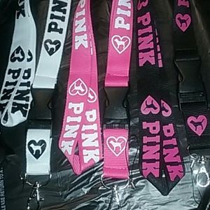 3 VS Pink Lanyards Vs pink id holder