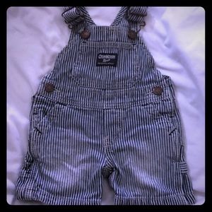 OSH KOSH B'gosh Classic Striped Short Overalls