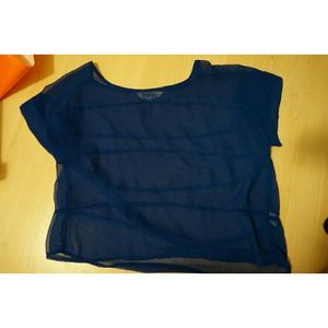 Blue sheer top