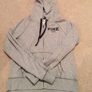Gray zip up hoodie