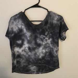 Grey and white tie-dye t-shirt