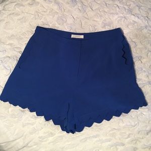 Blue scallop shorts