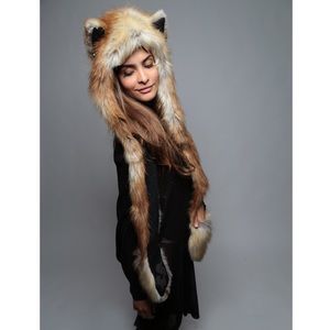 Red Fox Spirithood (Faux Fur)