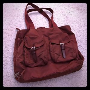 Pre-Owned 100% authentic Prada maroon tote