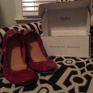 Tieks ruby red patents size 9