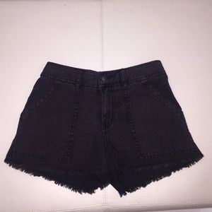 Free People Washed Black Shorts