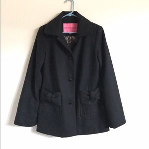 Betsey Johnson Wool Coat w/ Bows