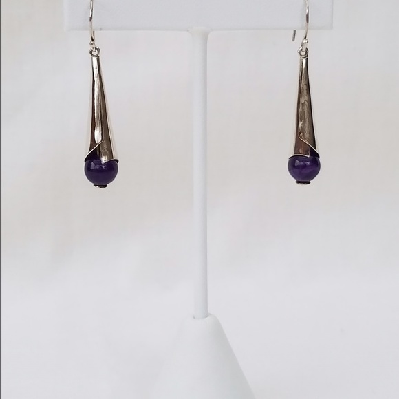 Blue onyx Sterling Silver Earring