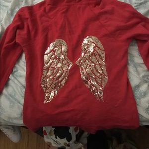Victoria's Secret Red Angel Zip Up Sweatshirt