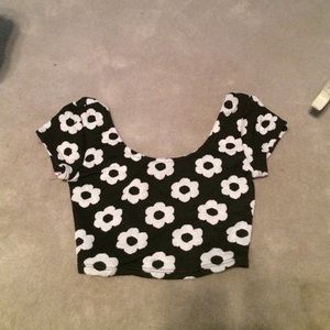 Cute floral crop top