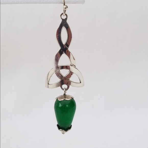Jewelry - Green Onyx Sterling Silver Earrings